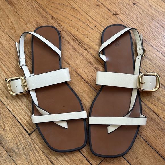 ZARA SANDALS 9 white strapped - Picture 6 of 8